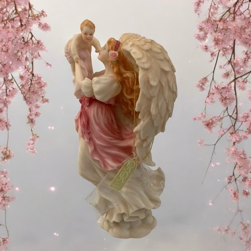 Angel Statue Motherhood Series Mariah, ‘Heavenly Joy” By Roman Seraphim Classics - Picture 3 of 10
